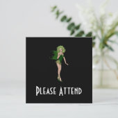 3Dセントパトリック日の緑の妖精 招待状 (スタンド正面)