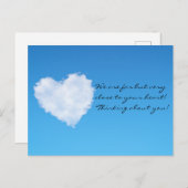 3Dソフトハートクラウド。お考える前の事だ! ポストカード (正面/裏面)