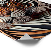 3Dタイガーウォールアート ポスター (角)