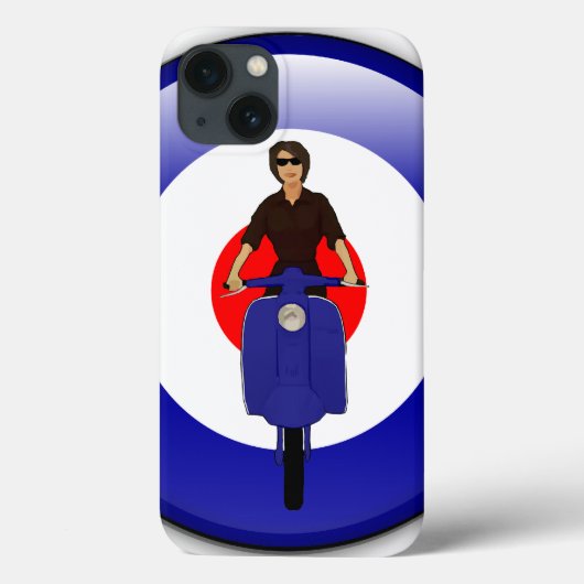 3Dターゲット上のスクーターモダン女 Case-Mate iPhoneケース (裏面)