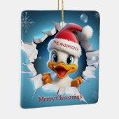 3Dダッククリスマス セラミックオーナメント (右)