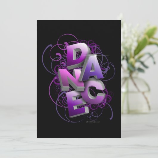 3Dダンス(夏)の演奏会の招待状 招待状 (スタンド正面)