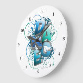 3Dダンス(春) ラージ壁時計 (傾斜)