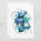 3Dダンス(春)リサイタル招待状 招待状 (正面/裏面)