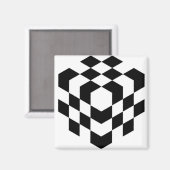 3Dチェスボード立方体 マグネット (正面/裏面)