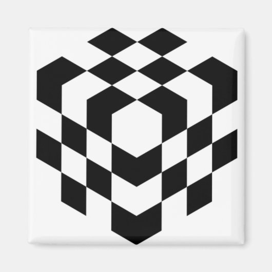 3Dチェスボード立方体 マグネット (正面)