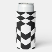 3dチェスボード黒キューブ白 スリム缶クーラー (Seltzer裏面)