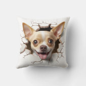 3Dチワワひび割れ穴 クッション (裏面)