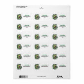 3Dティラノサウルスレックスリターンアドレスラベル ラベル (フルシート)