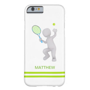 3Dテニス選手テニスラケットボールパーソナライズされた BARELY THERE iPhone 6 ケース