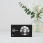 3Dディスコの鏡の球 名刺 (スタンド正面)
