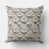 3dデイジー白と黄色のネックタイ クッション (正面)
