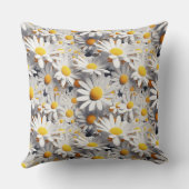 3dデイジー白と黄 クッション (裏面)