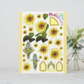 3Dデコページ – フローリード – 黄色のひまわり (スタンド正面)