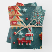 3Dデライトクリスマステーマ ラッピングペーパーシート (インサイチュ)