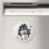 3Dトップハット雪だるま マグネット (インサイチュ (食洗機))