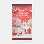 3Dトナカイと村の人 (正面)