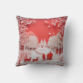 3Dトナカイと村の人 クッション (裏面)