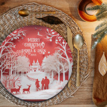 3Dトナカイと村の人