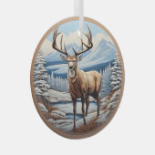 3Dトナカイクリスマスオーナメント ガラスオーナメント (正面右)