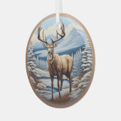 3Dトナカイクリスマスオーナメント ガラスオーナメント (正面左)