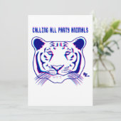 3Dトラのパーティの招待状 招待状 (スタンド正面)