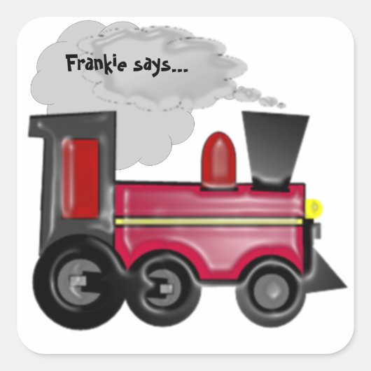 3Dトレインシールのパーソナライズ スクエアシール (正面)