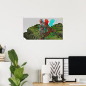 3Dトロリーチアウトとtouch ポスター (ホームオフィス)