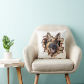 3Dドイツの羊飼い亀裂の穴 クッション (椅子)