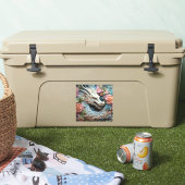 3Dドラゴンと花カスタム切りビニールのシール シール (クーラー)