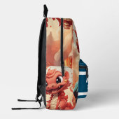 3Dドラゴンパーソナライズされたキッズ名 プリントバックパック (左)