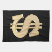 3Dドル記号 キッチンタオル (横)