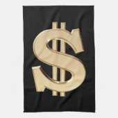 3Dドル記号 キッチンタオル (縦)