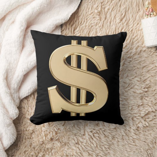 3Dドル記号 クッション (ブランケット)