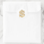 3Dドル記号 ラウンドシール (バッグ)