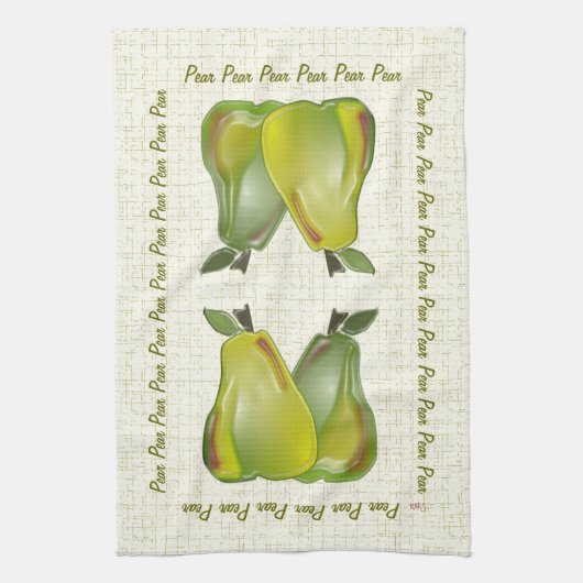 3Dナシ(WC) キッチンタオル (縦)