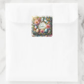 3Dハッピーイースターキャンバス スクエアシール (バッグ)