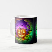 3dハロウィーンパンプキンデザイン コーヒーマグカップ (正面左)