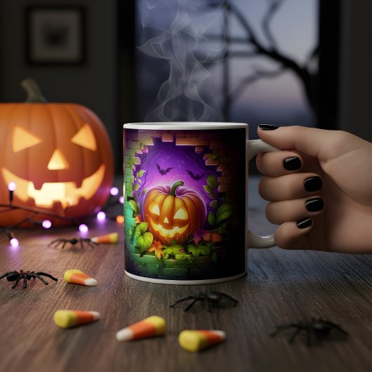 3dハロウィーンパンプキンデザイン コーヒーマグカップ