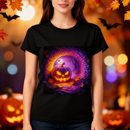 3dハロウィーンパンプキンデザイン tシャツ