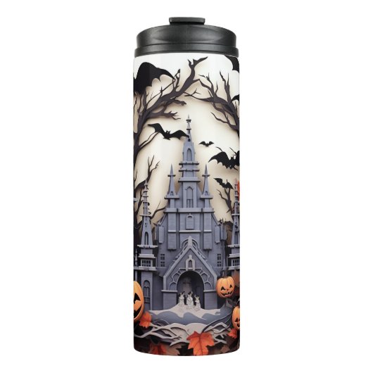 3dハロウィーンパンプキンハ幽霊のよく出るウス タンブラー (正面)