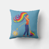 3Dハートと涙の融合：情動変態 クッション (裏面)