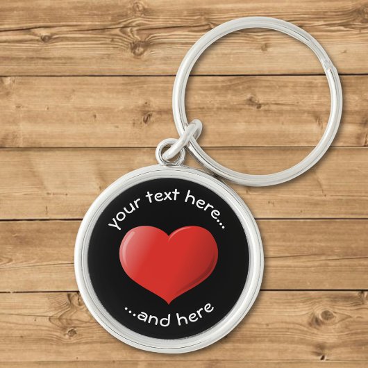 3Dハートアイコン キーホルダー