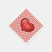 3Dハートアイコン スタンダードカクテルナプキン (角)