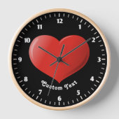 3Dハートアイコン 壁時計 (正面)