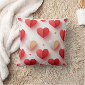 3Dハートプリント クッション (ブランケット)