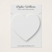 3Dハートミニマリストのネックレス表示カード (正面)