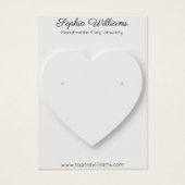 3Dハートミニマリストイヤリング表示カード (正面)