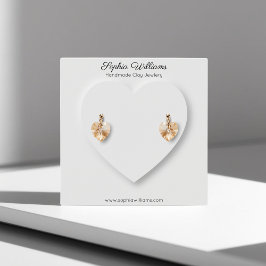 3Dハートミニマリストイヤリング表示カード