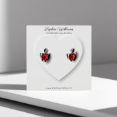 3Dハートミニマリストイヤリング表示カード